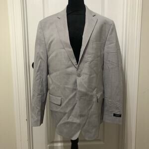 ALFANI Men's Sport Coat‎ Jacket Solid Classic Fit Stretch Size 42R Gray NWT